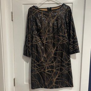 Tadashi long sleeve mini cocktail dress